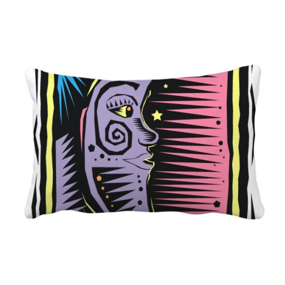 Coussin décoratif lune étoiles multicolores, l'idée cadeau idéale