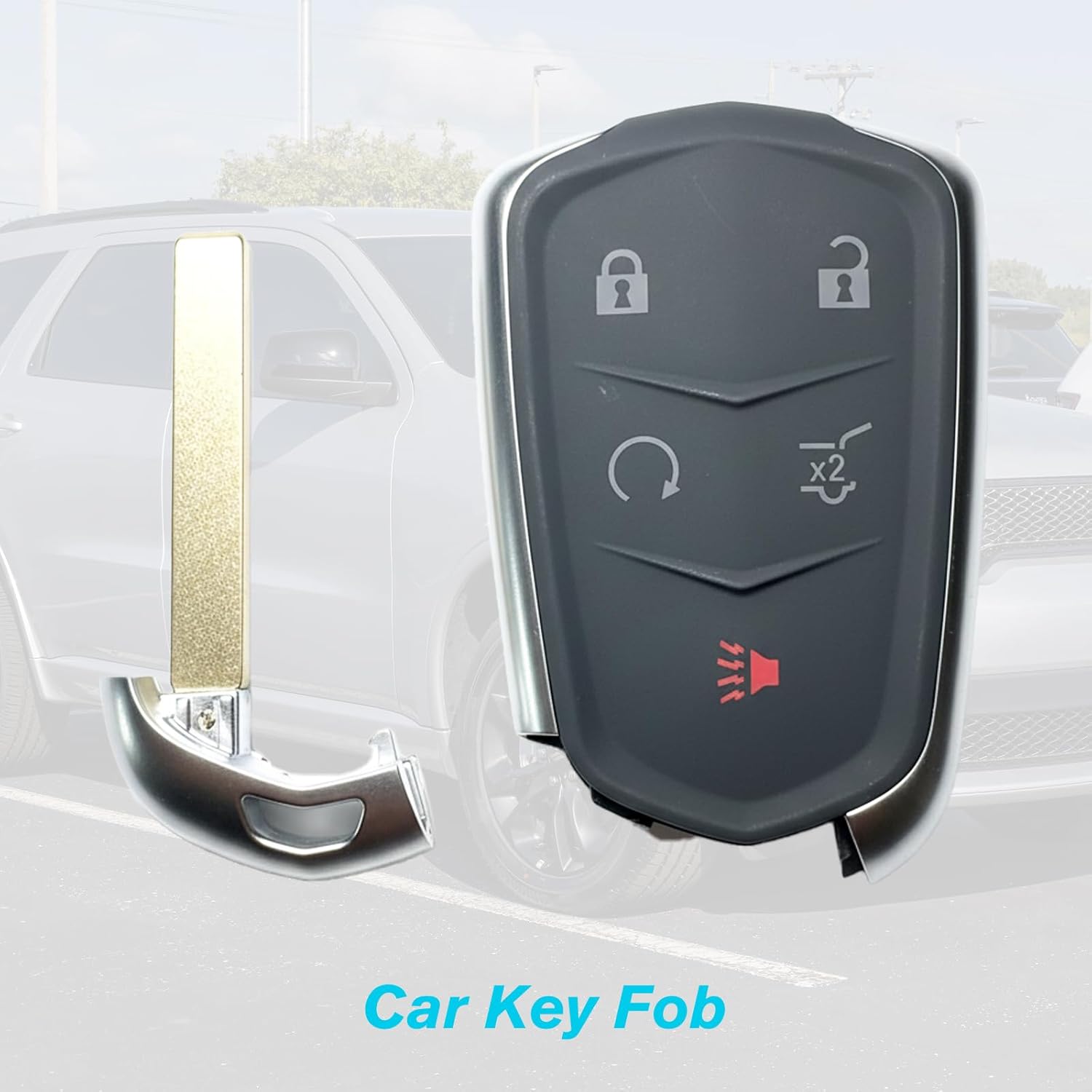 Car Key Fob Keyless Entry Remote 433MHz 13598516 / 13510245 / HYQ2EB for Cadillac XT5 2018-2019 for Cadillac XT4 2019 | 5 Buttons - Image 5