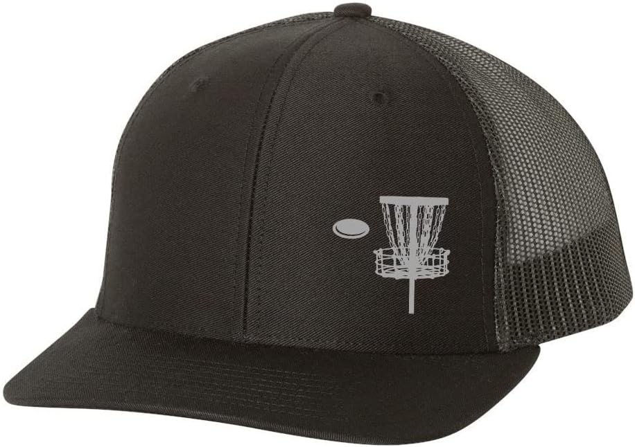 Trenz Shirt Company Disc Golf Basket Goal Golfer Mens Embroidered Mesh Back Trucker Hat