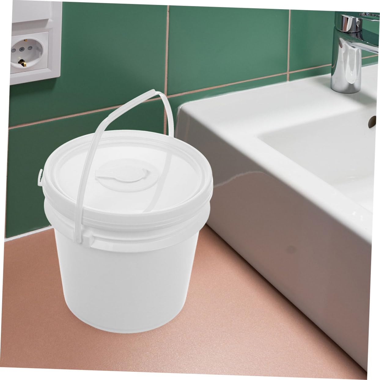 2 Pezzi Secchio Salviette Umidificate in Plastica con Coperchio Porta Salviette Riutilizzabile Capiente Organizer per Auto e Bagno Materiale Sicuro e Delicato per Sensibile