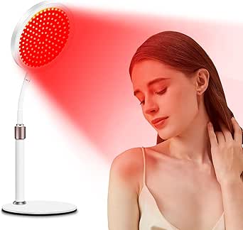 Red Light Lamp Devices, 940nm&850nm&660nm 3-in-1 Chips Infrared Light Lamp Timing Height Adjustment at Home/Office Use