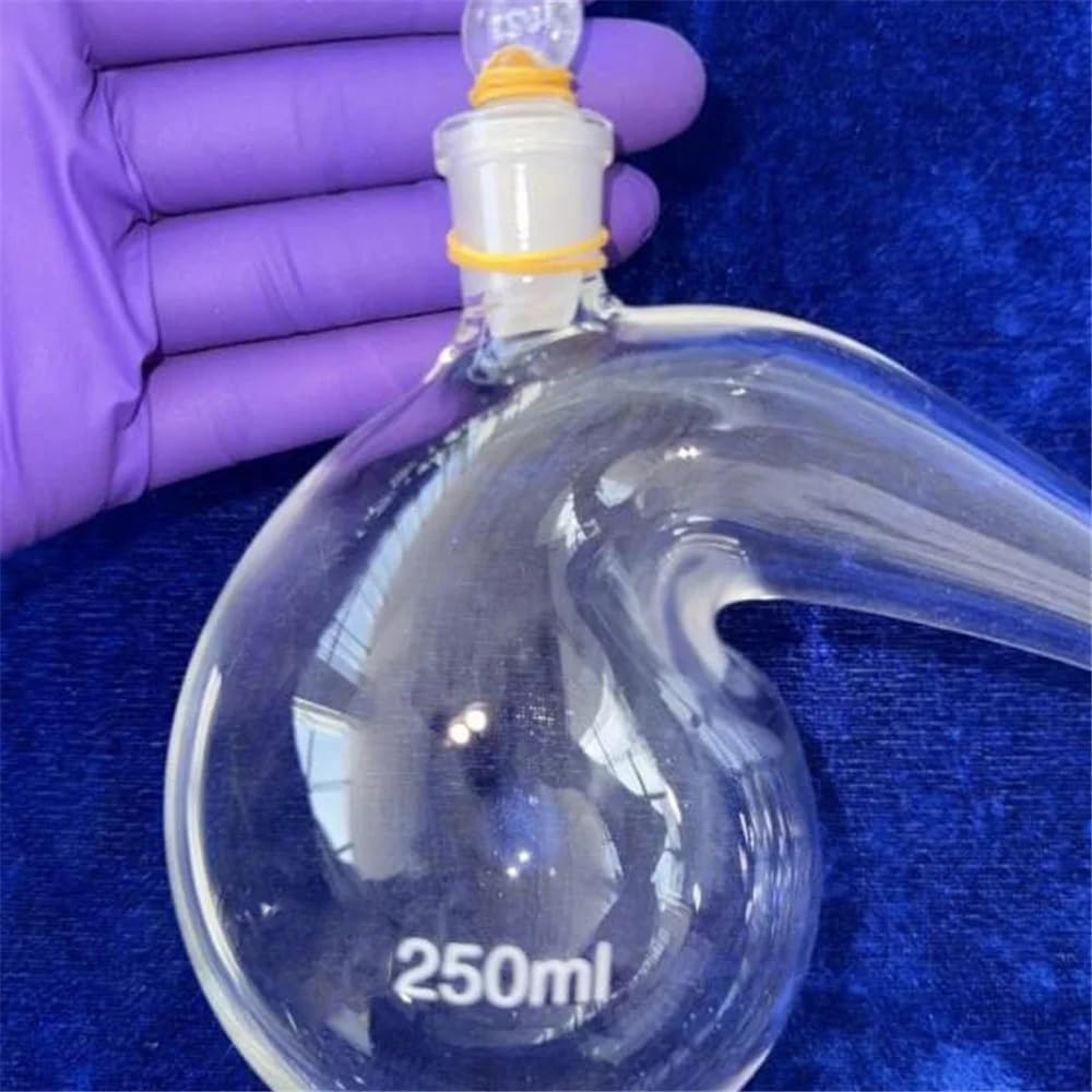 Bottiglia di storta in vetro da laboratorio con collo(1000ml)