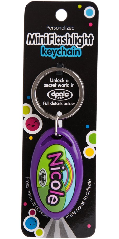 Dpal Mini Flashlight Key Chain, Nicole