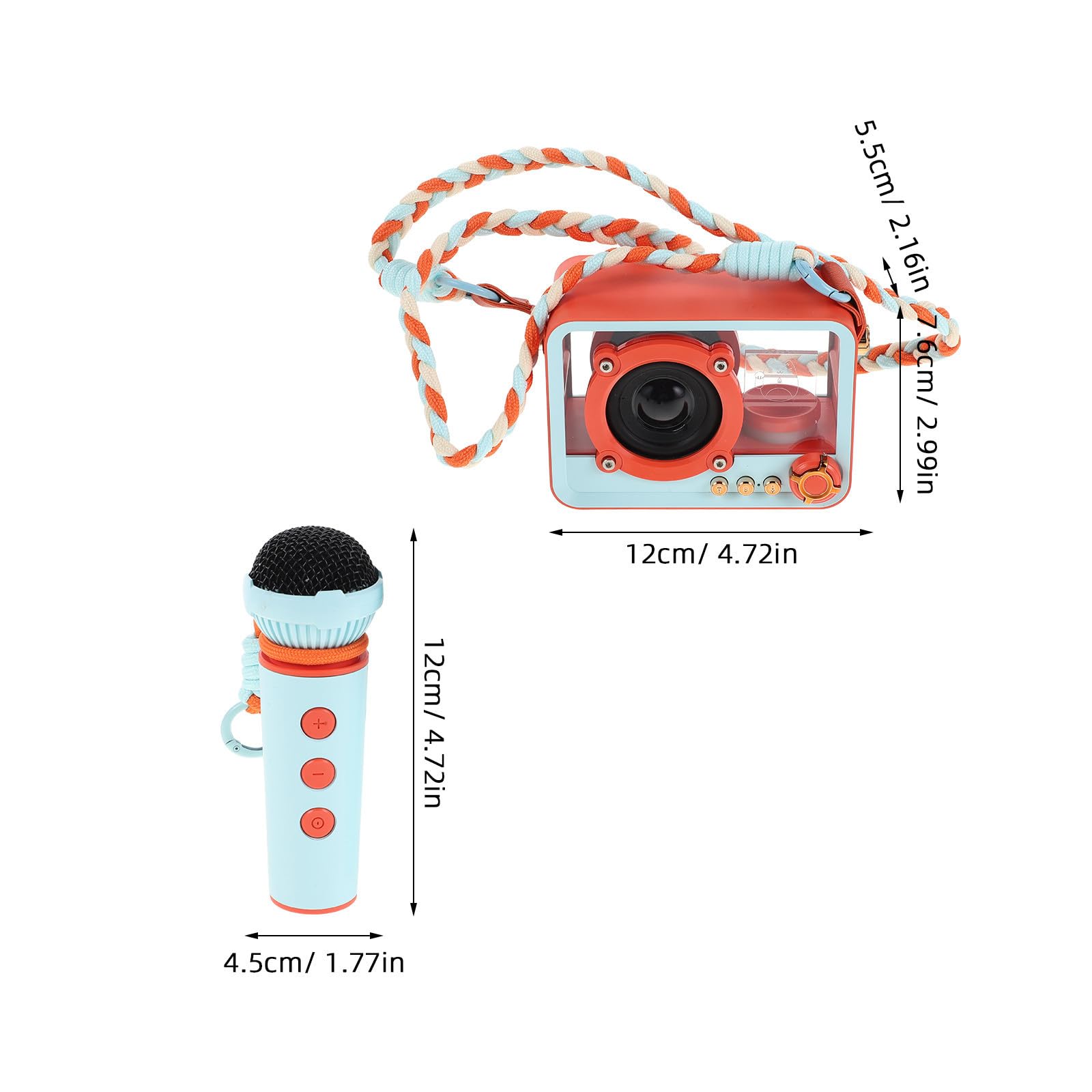 Ciieeo Micrófono Portátil de Karaoke Inalámbrico con Altavoz Inalámbrico Abs, Batería de Larga Duración para Picnics y Camping en Casa
