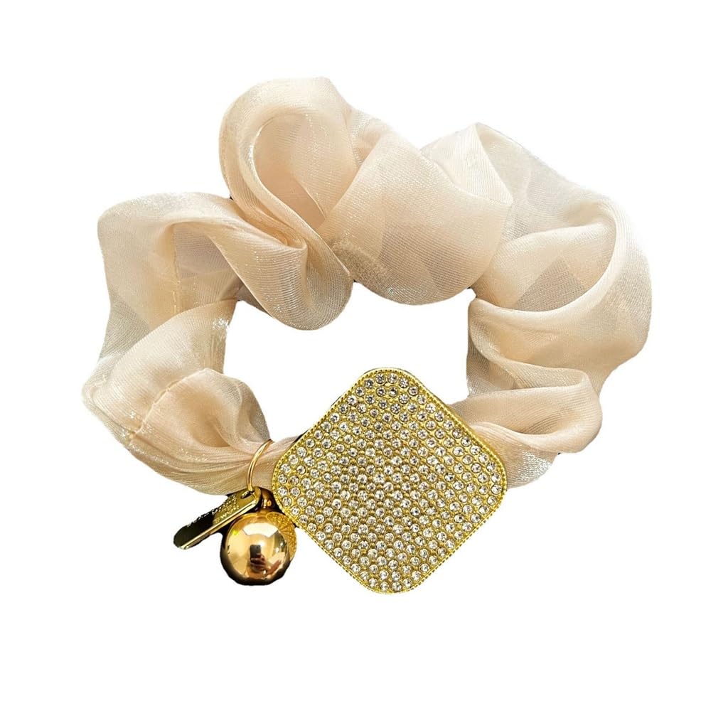 Bande en caoutchouc strass et ornements de cheveux en boule chic