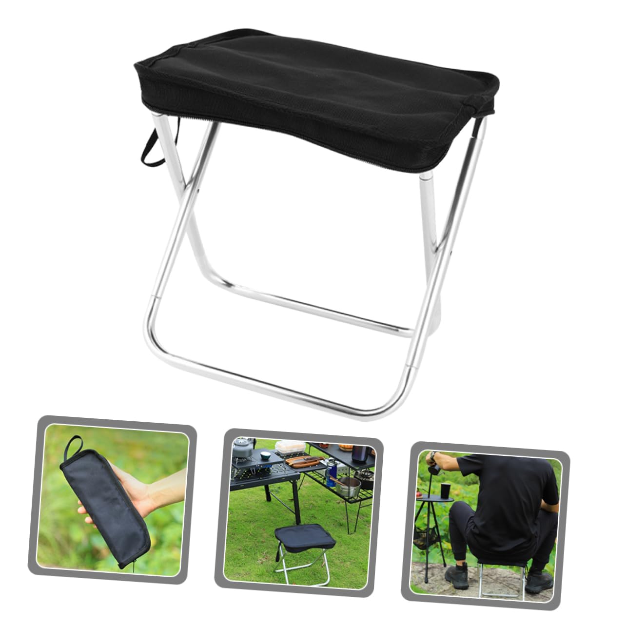 ifundom Portable Folding Stool Lightweight Multi Function Fishing Chair Heavy Duty Design for Camping Travel Picnics and Outdoor Activities