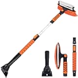 KeFanta Snow Removal Brush and Ice Scrapers for Car Windshield, 3 in 1 Heavy Duty 42'' Extendable Broom for SUV and Truck Window, Automotive Winter Accessories