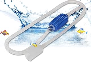 Limpador de cascalho de sifão de aquário, ferramentas de limpeza de tanque de peixes, sifão manual de tanque de peixes e limpador de cascalho Fácil de usar trocador de água de aquário para drenagem e