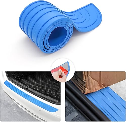 Protector de parachoques trasero de automóvil, protector de goma antiarañazos para puerta de maletero de entrada, tira de protección antideslizante