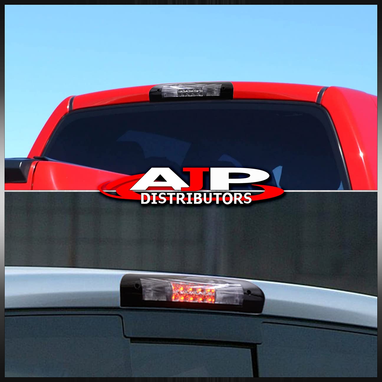 AJP Distributors LED 3rd Third Brake Stop Light High Mount Roof For 2002 2003 2004 2005 2006 2007 2008 02 03 04 05 06 07 08 Dodge Ram Pick Up (Chrome Housing Clear Lens)