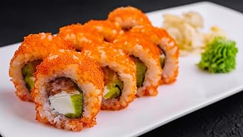 Orange Masago (Seasoned Capelin Roe) Premium Sushi Fish Eggs, Vibrant Color & Delicate Crunch | 4.4lbs / 2kgs