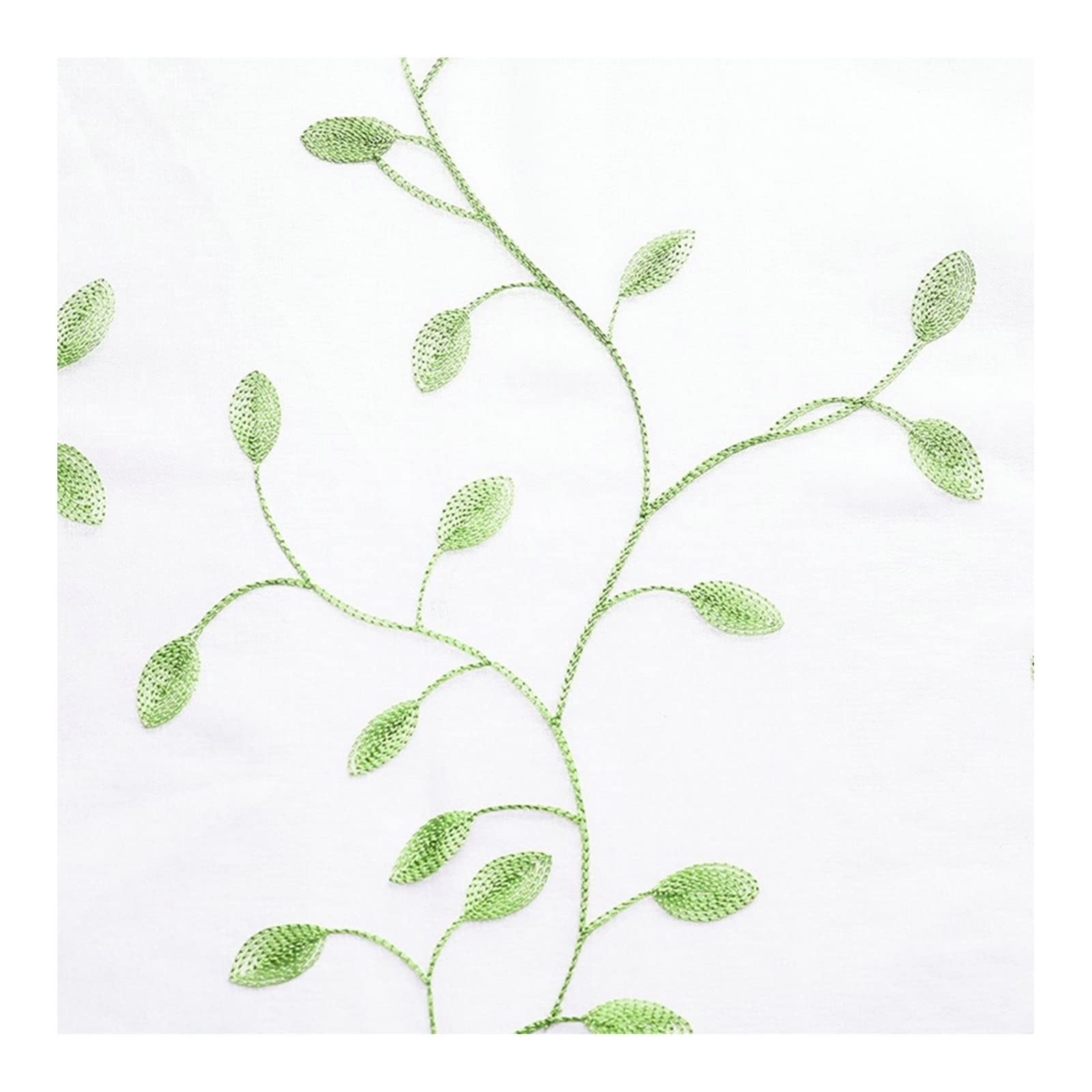 Voila Okultystyczne nowoczesne zasłony, zestaw 2-częściowy, 132 x 138 cm, zielone, poliestrowe zasłony do salonu, blokujące światło, stylowy wystrój domu
