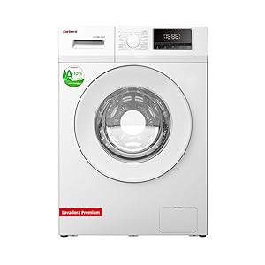 Corberó - Lavadora Carga Frontal | CLT8BL1424 | 8 Kg | 1400 Rpm | Motor Inverter, 16 Programas, Inicio diferido 3-24 Horas, Lavado Rápido de 15-30 Min., Puerta XXL | Blanco