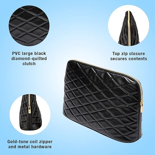 Miniatura 2 de Conair Bolsa de maquillaje, bolsa de cosméticos, ideal para brochas de maquillaje o cosméticos, tamaño perfecto para bolsa de mano o de mano, forma