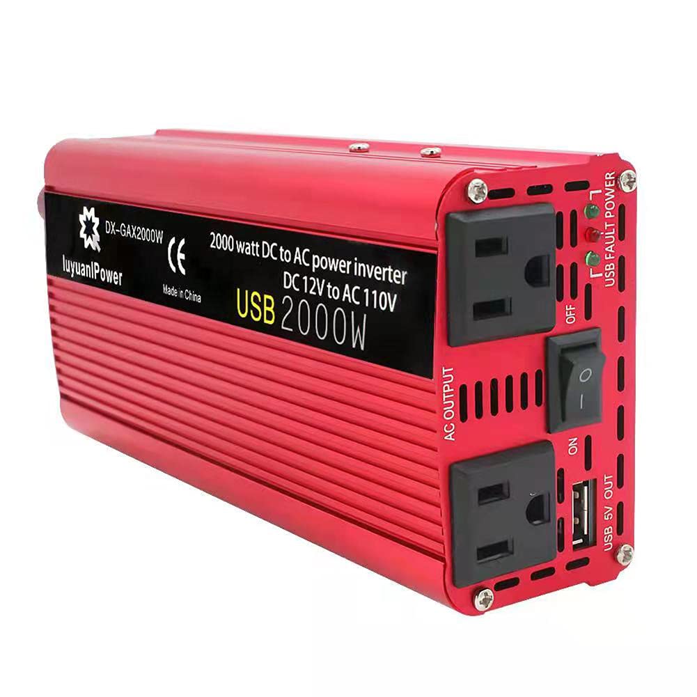 2000 w falownik samochodowy falownik samochodowy Rv falownik 12 V falownik samochodowy adapter wtyczki konwerter samochodowy konwerter adapter konwerter