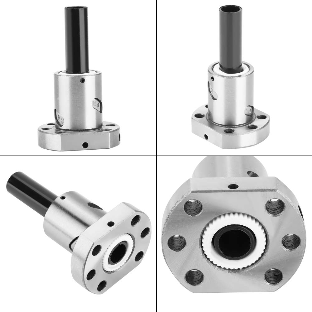 Roulement à Billes de Vis en Acier, 12 mm Roulement à Vis à Billes en Acier avec Ecrou à Billes pour RM1605 Vis à Billes SFU1605 1 pc Ecrou à Billes + 1 pc Tige de Vis à Billes