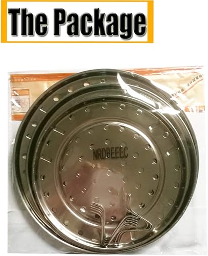 Miniatura 8 de NRDBEEE - Estante redondo de acero inoxidable de 7.6 pulgadas, 8.5 pulgadas, 9.33 pulgadas de diámetro, soporte de vapor, bandeja de vapor, olla de
