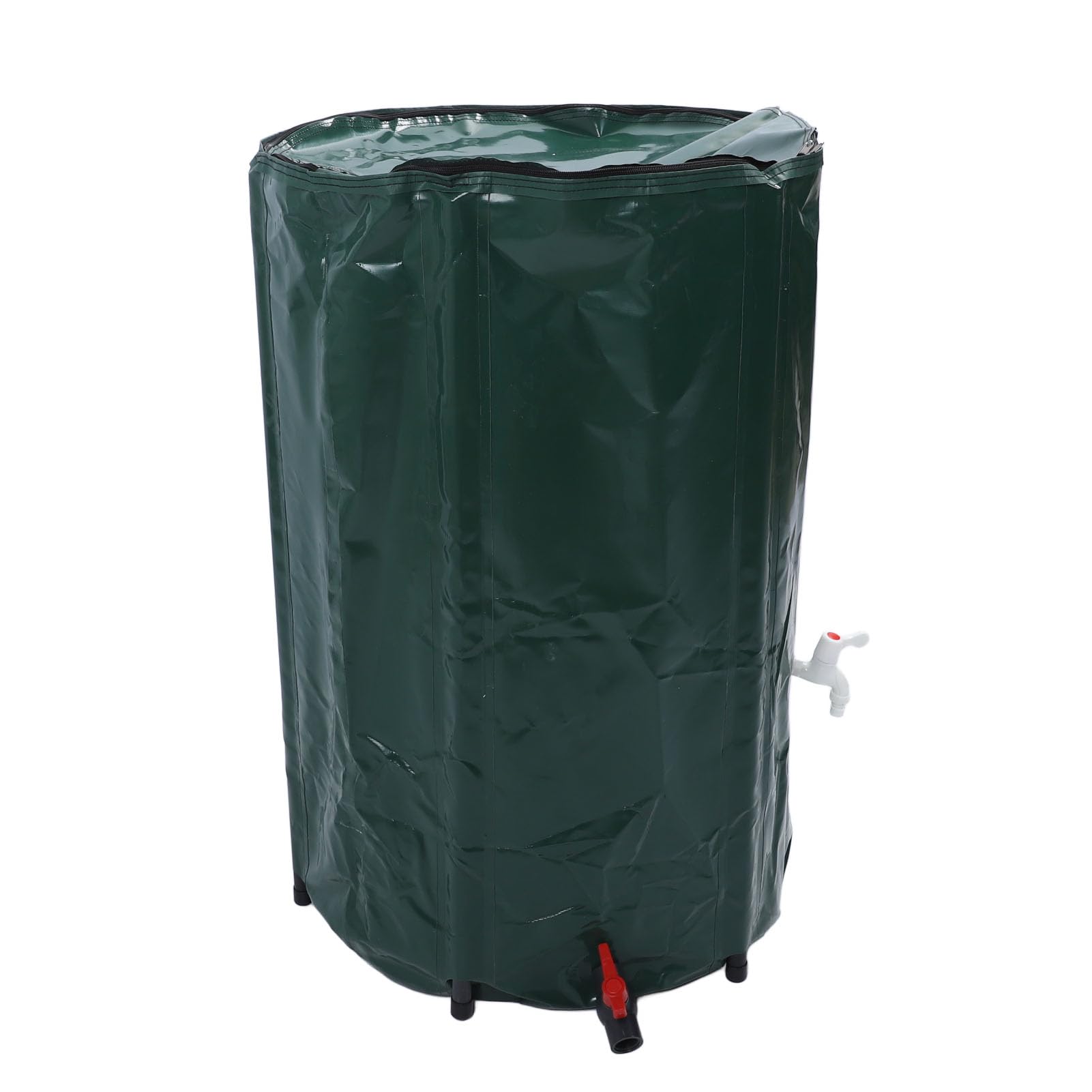 Fdit Bidone Pieghevole per Acqua Piovana, Portatile di Raccolta Dell Acqua | PVC e Nylon Resistenti, Ø80 Cm, H98 Cm, Antigraffio, Facile da Trasportare, con Rubinetto e Troppopieno