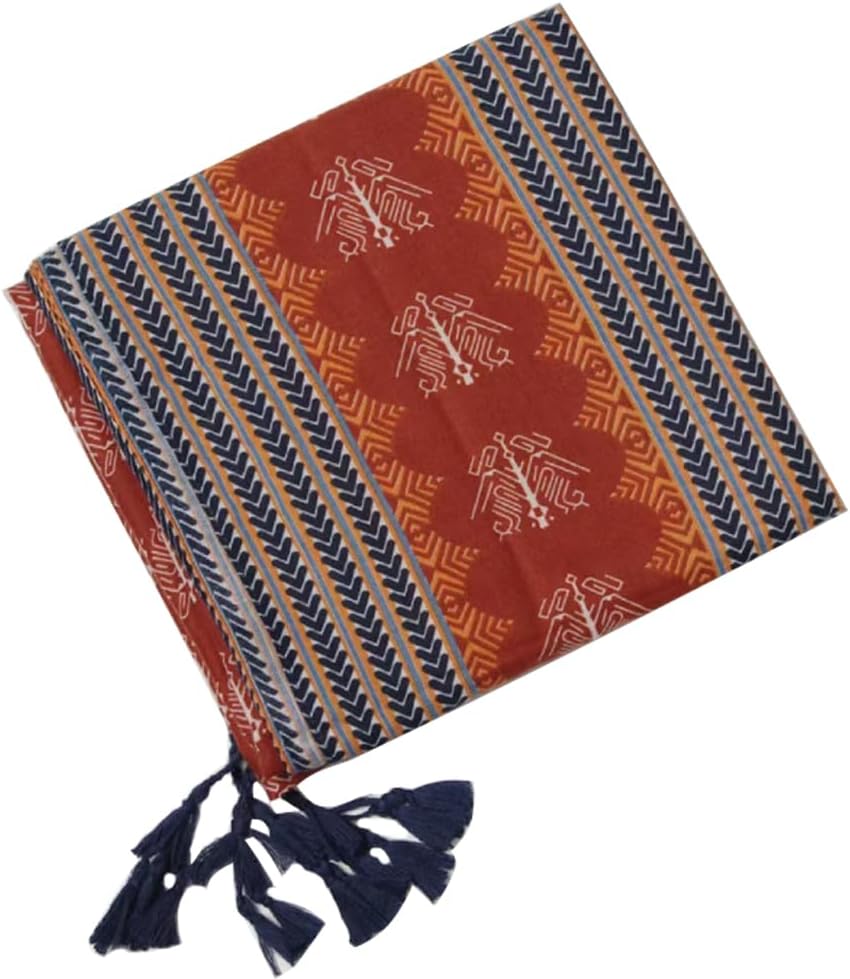 Yeieeo Boho Scarf for Women Lightweight Floral Printed Scarf Fall Winter Fashion Fringed Shawl - Image 5