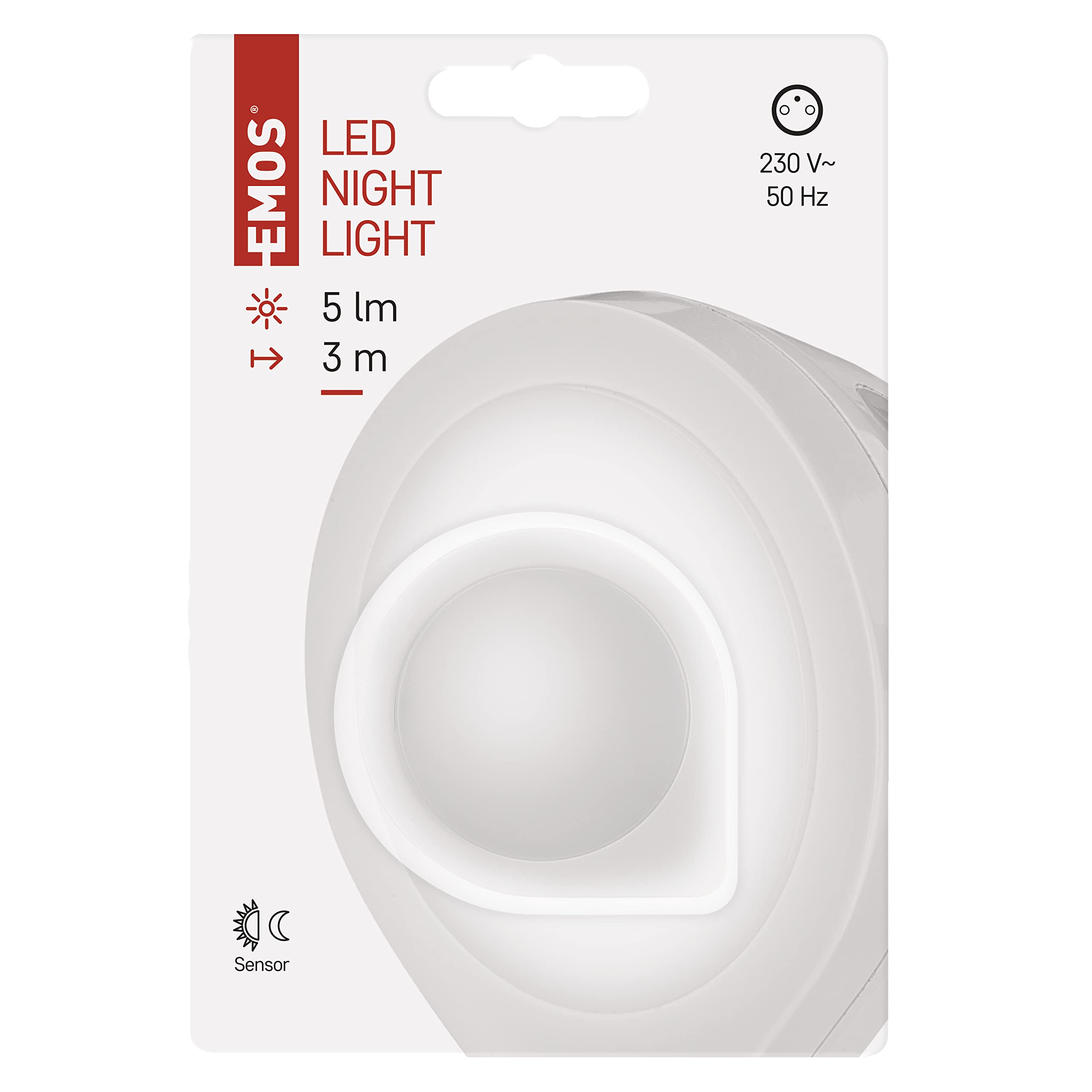EMOS - LED Nachtlicht 10 Stück mit Klebepads - 10x Orientierungslicht batteriebetrieben (inkl. je 3x AAA) - Druckleuchte für Kinder und Seniore zum Aufkleben - Helligkeit 30 lm, Leuchtweite 5 m - weiß
