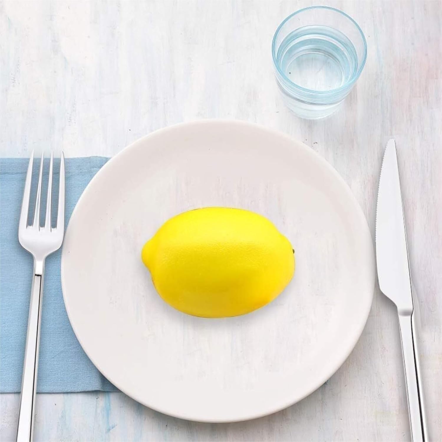 RUVOO Lifelike Faux Fruits Modle 12 Pieces Artificial Simulation Lemon Fruit Models for Home Decoration Photo Props