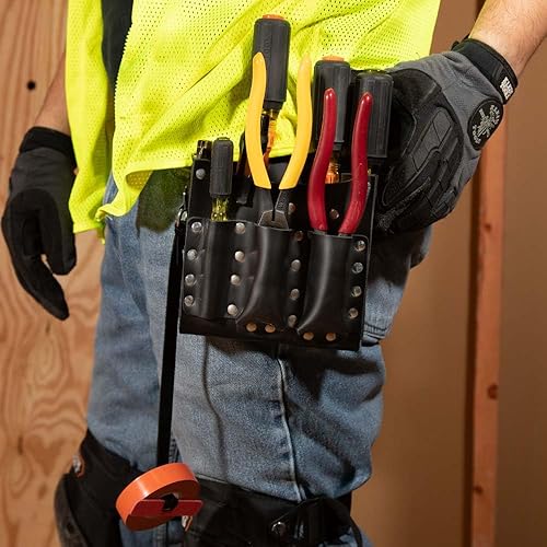 Miniatura 11 de Klein Tools 5125 bolsa de piel para herramientas, 5 bolsillos