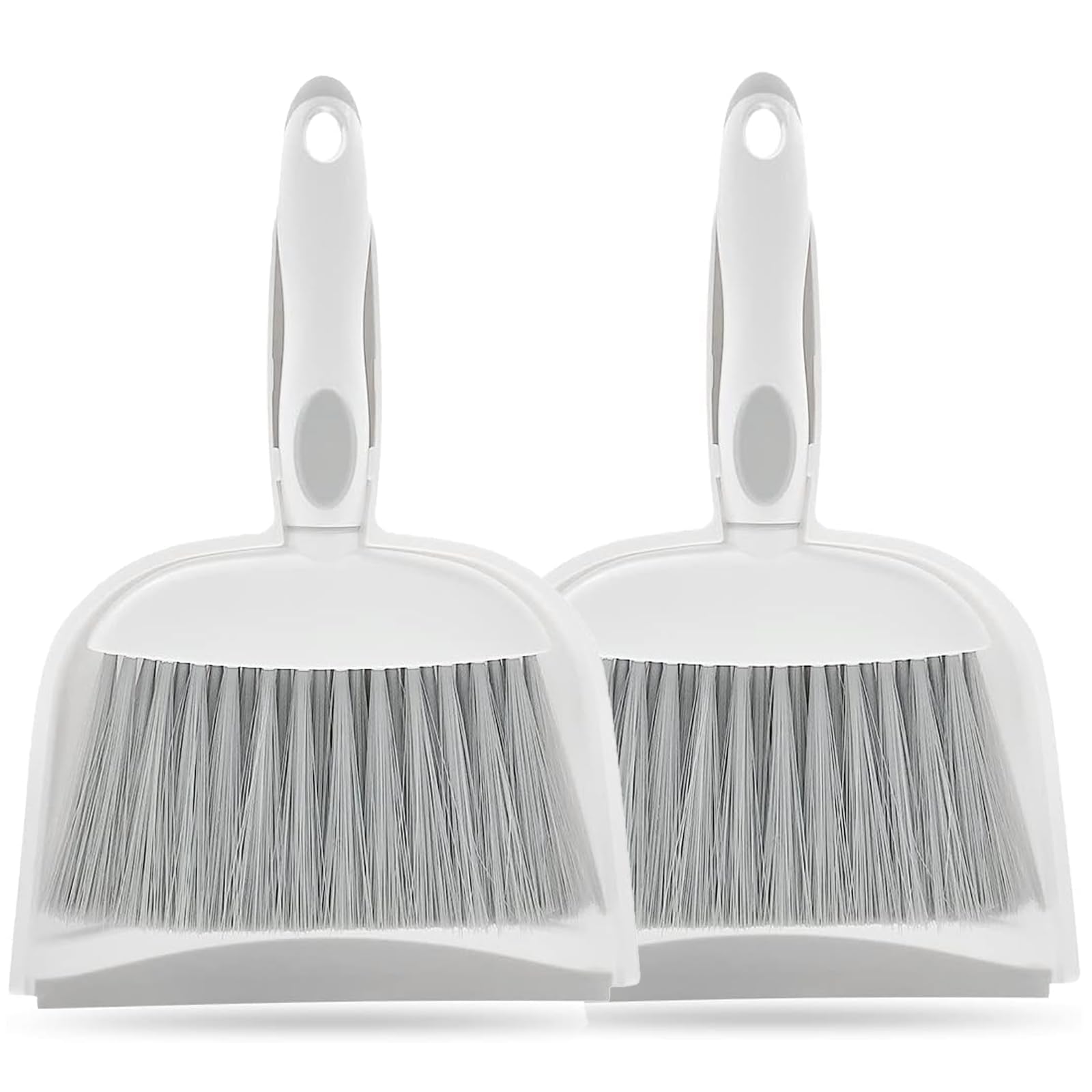 Dust pan Mini Dustpan and Brush Set, Small Broom, Hand Broom, Gray, 2-Pack