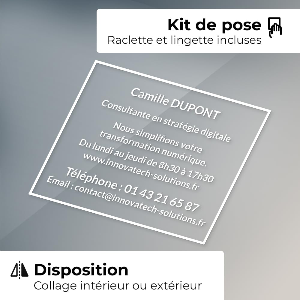 Autocollant sticker vitrine personnalisé - UTTSCHEID (Professionnel, Adhésif)