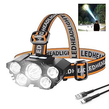 LE Headlamp, LED Head Lamp With 5 Light Modes Headlight And Red Light