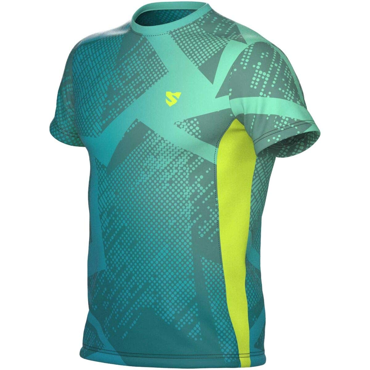 SMMASH Run Fluo Profesionalmente Camiseta de Running para Hombre Manga Corta, Compresión Corriendo Camiseta, Ocr, Outdoor, Material Transpirable y Antibacteriano