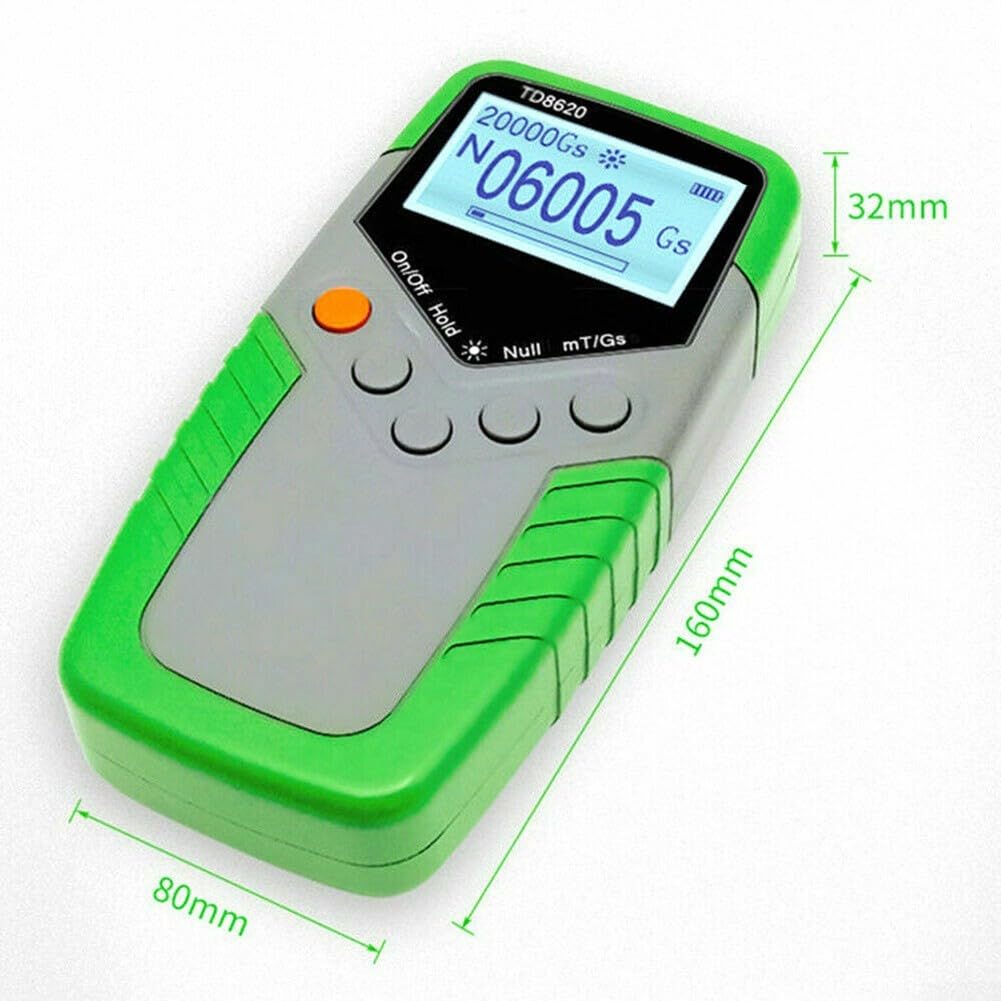 TD-8620 Digitales Gauß-Messgerät – 0–2400 MT / 24000 G, Hallsonde, Hochpräziser Magnetfeld-Tester Für Motoren, Magnete & Industrie, Mit Max-Hold & Hintergrundbeleuchtung