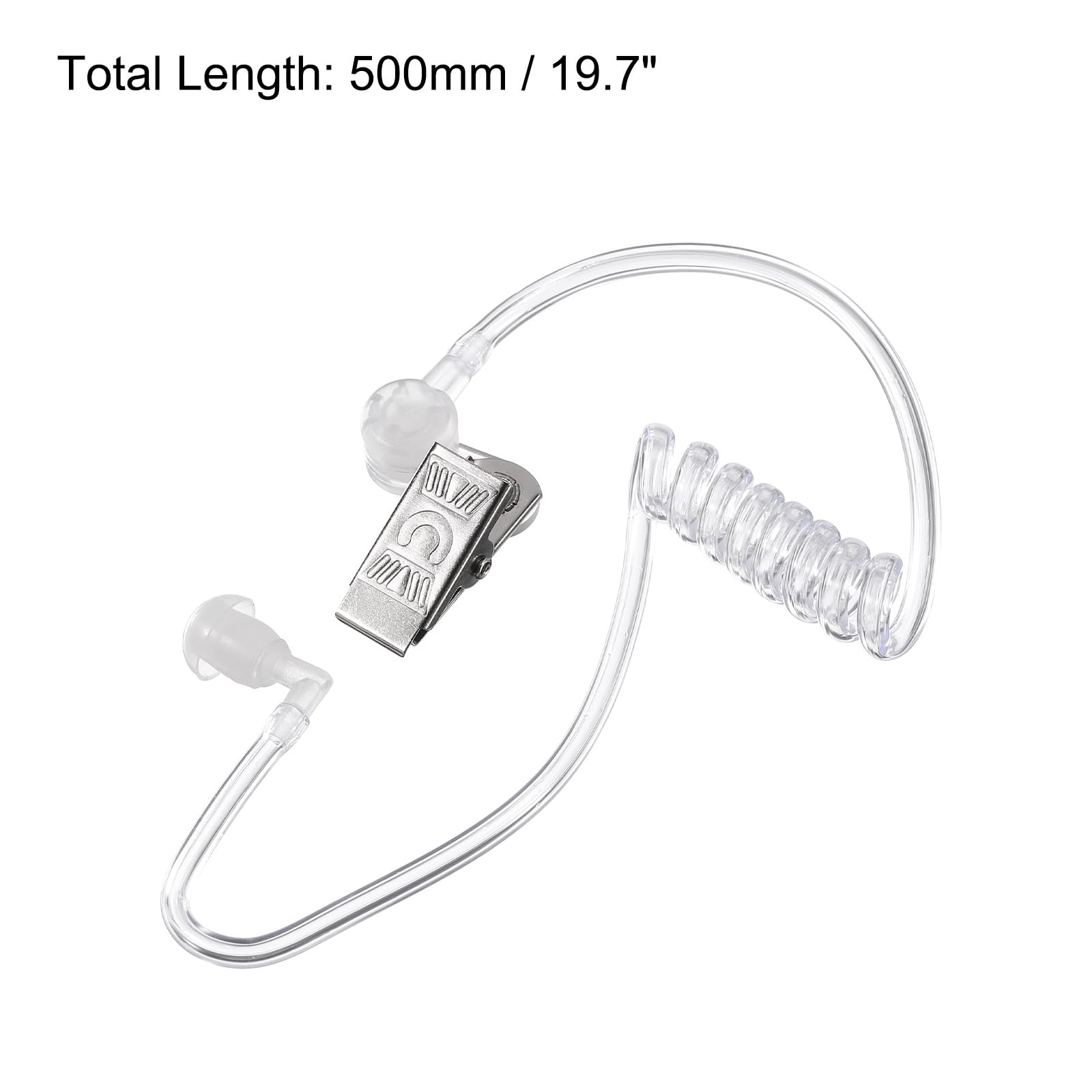 QUARKZMAN Orecchio Pezzo Auricolare Agente Segreto Auricolare Costume Puntello con Auricolari Sostituzione Acustica Tubo per 2-Via Radio Audio Cuffie 12pz