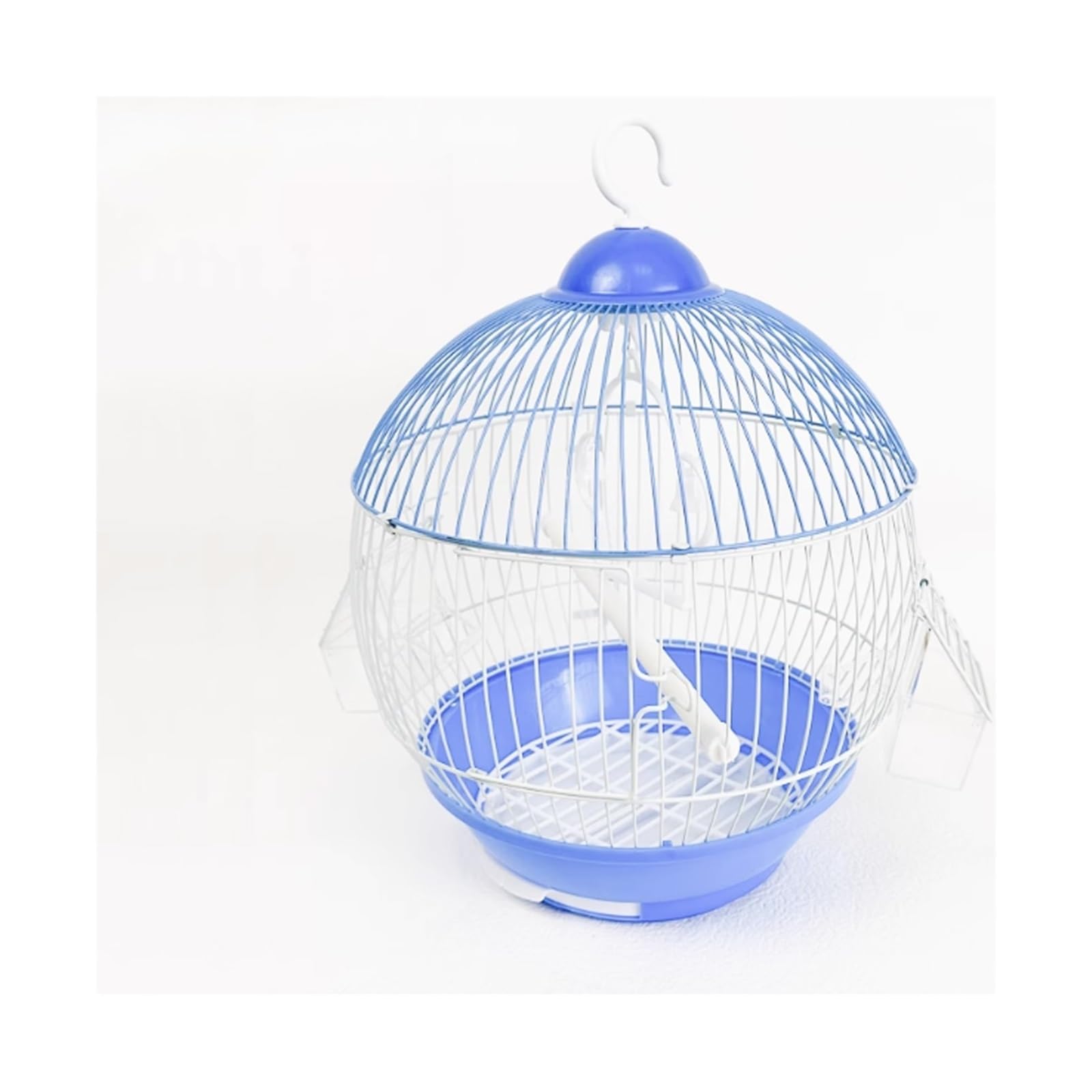 Gabbia per pappagalli Portatile Gabbia for pappagalli, Piccola Villa, Tetto in Metallo, Gabbia Ornamentale, for Uccelli da Riproduzione in Ferro(Blue)