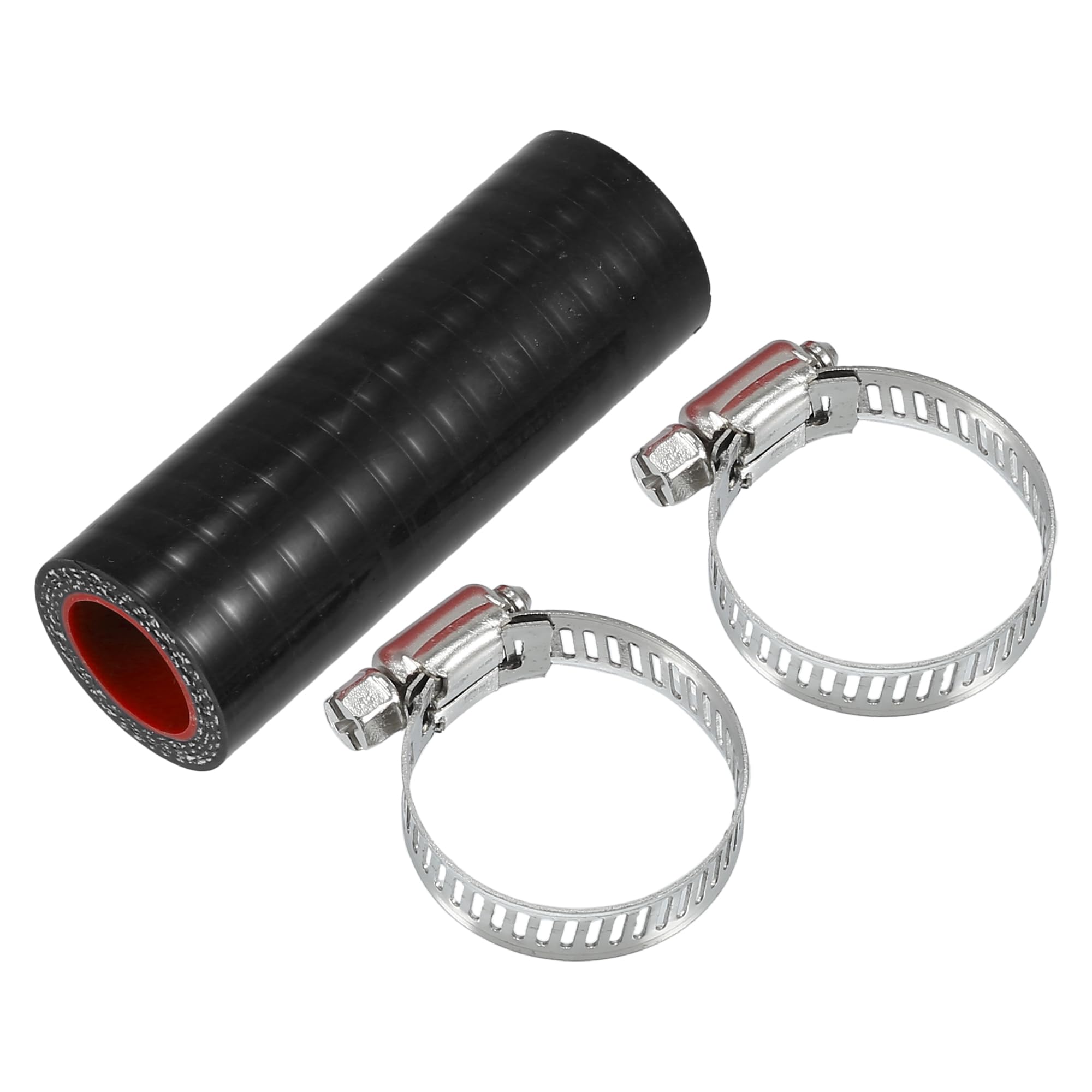 QUARKZMAN 1 zestaw 18 mm 0,71" ID 76 mm 2,99" długość 0 stopni czarny czerwony wąż silikonowy do samochodu, z obejmami, uniwersalny wąż do płynu chłodzącego