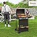 Outsunny Gasgrill 7 KW BBQ Gartengrill inkl 3 Brenner Rolle Seitenkocher 2 Heizzonen Druckminderer Deckel Thermometer Seitenablagen Gasschlauch, Grillwagen für Grill, Balkon, 107 x 54 x 96 cm