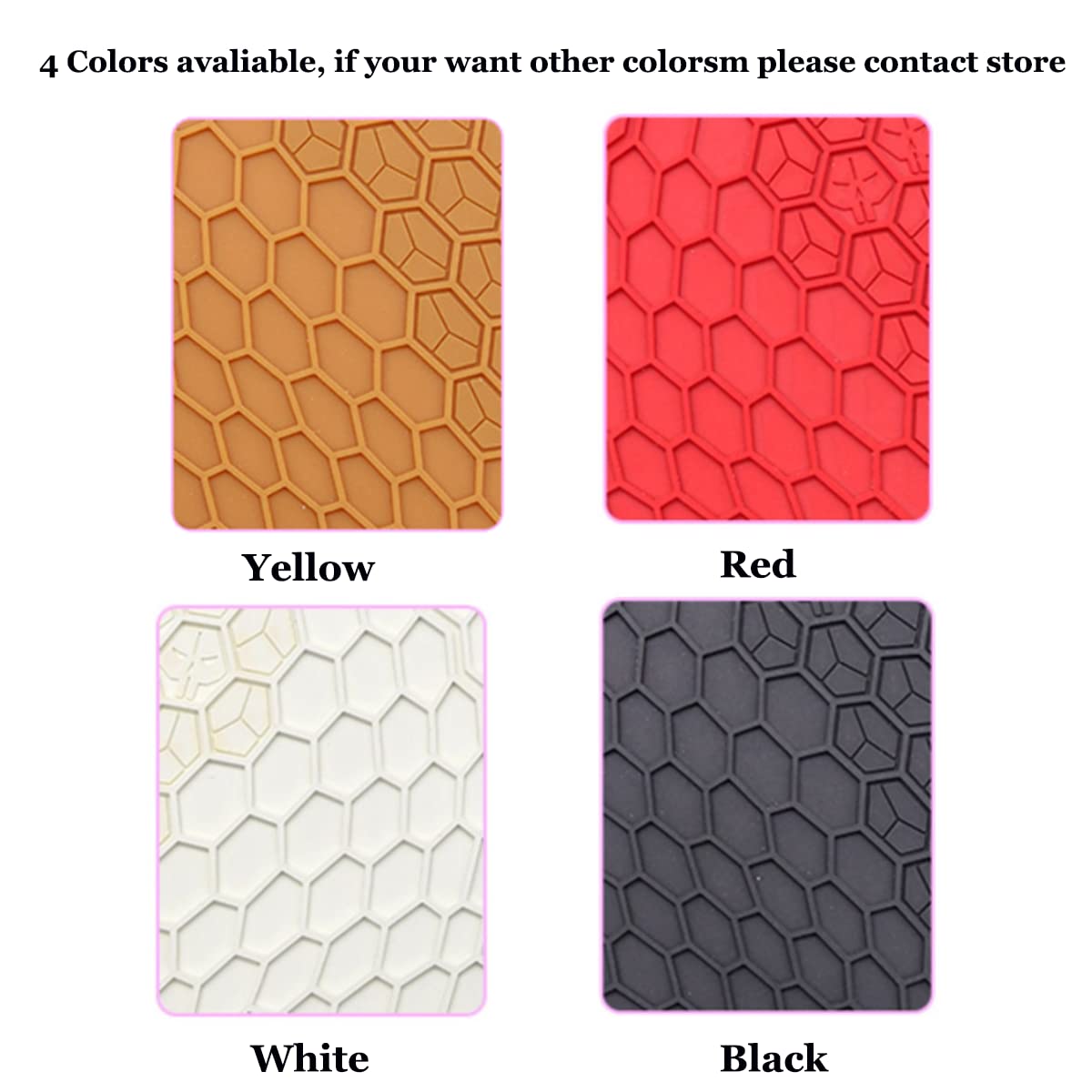Amazon.com: GULELAYAR Black Anti-Slip Hexagonal Honeycomb  display picture 3