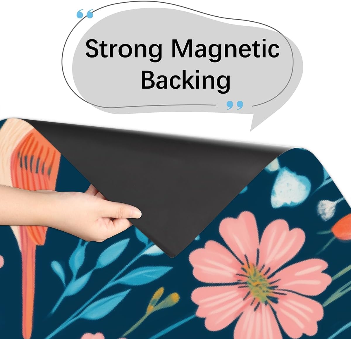 Dishwasher Magnet Cover Flowers and Bird Blue Refrigerator Magnetic Sticker Covers,Dish Washer Door Front Fridge Panel Decal for Kitchen Decor,23x26IN