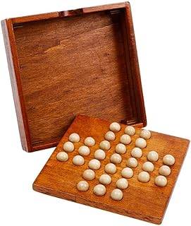 Comprar kowaku Wooden Solitaire Board Cognitive Activity Diamond Brain Teasers Puzzle Game Marble Sets