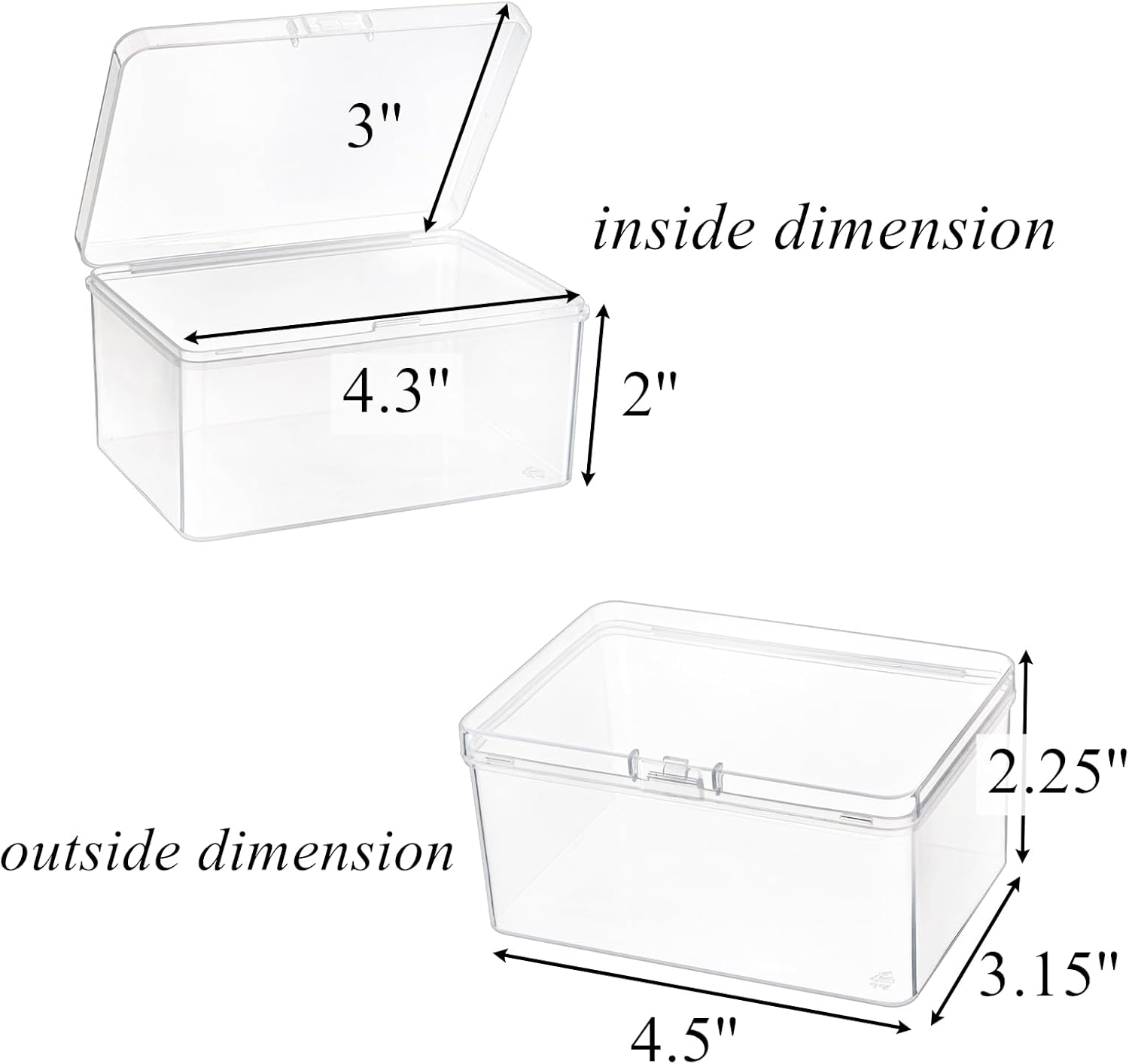Tebery 20 Pcs Plastic Playing Card Cases Clear, Waterproof Card Deck Box for Game, Sturdy Trading Card Holder, Portable Card Game Storage Container for Party, Travel, Outdoors, Snap Closed