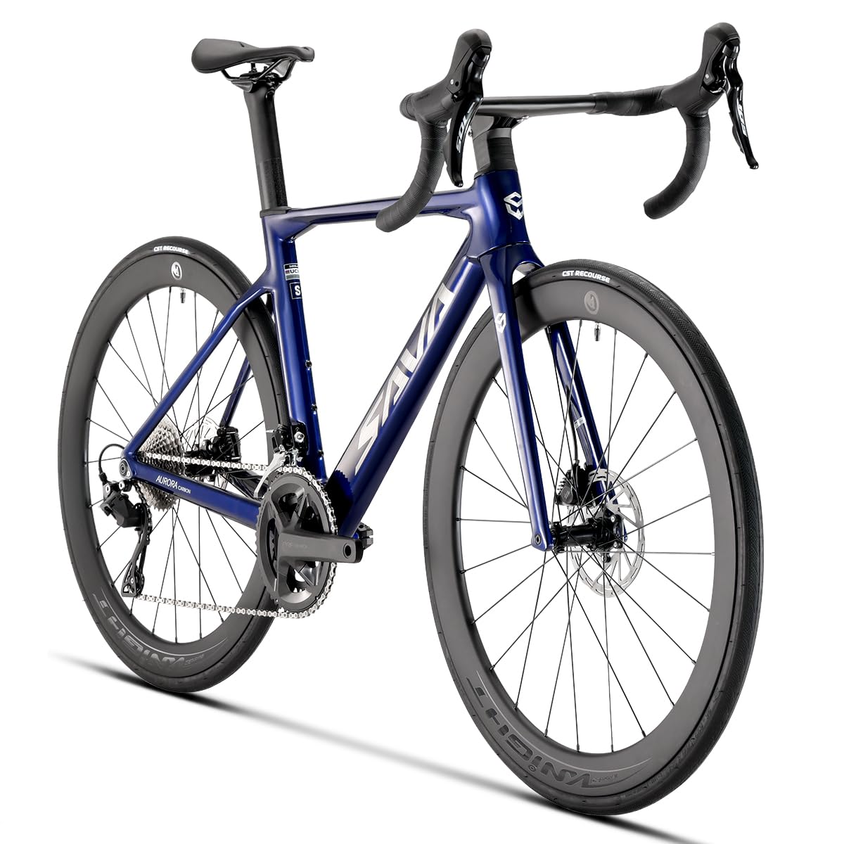 SAVADECK Lightweight Full Carbon Fiber Racing Bike for Adults, with Shimano R7120 24-Speed Shift Set, Epuiped with Carbon Fiber Frame and Wheelset, Hydraulic Oil Disc Brakes