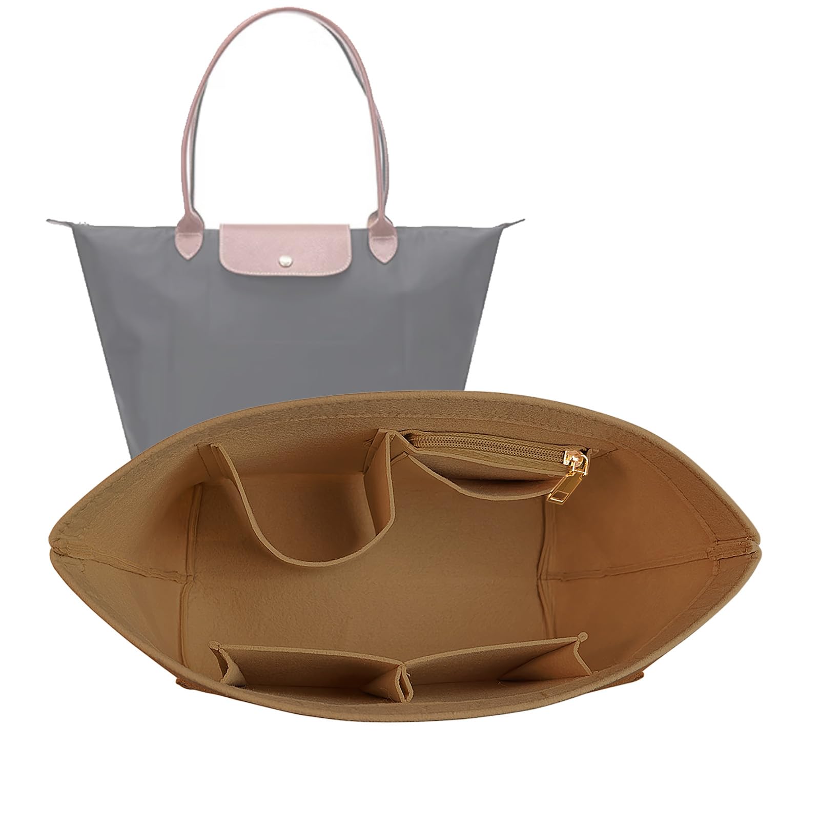 Organiseur pour Longchamp Le Pliage Néo L chameau, idéal voyages