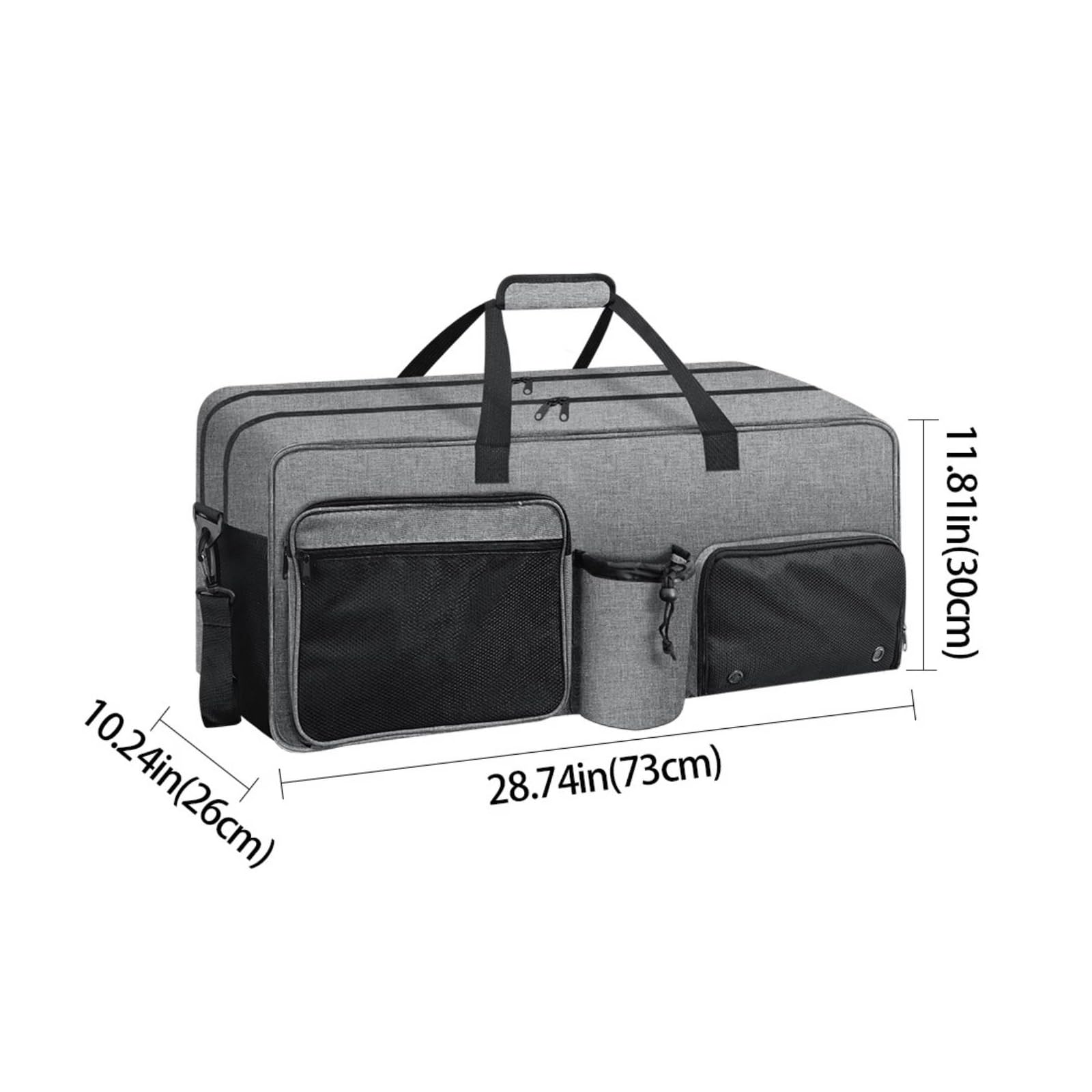 Baoblaze Carrier Borsa Racket Bag Borsone Sportivo Porta Racchette con Scomparto Scarpe Ventilato Cuciture Rinforzate Spallaccio Regolabile Fondo Impermeabile Adatta per Tornei Campo Palestra