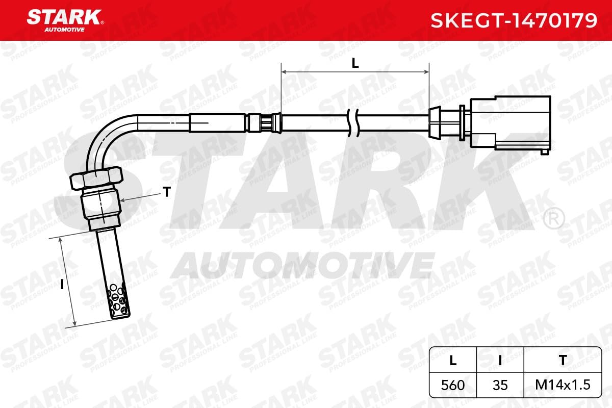 STARK SKEGT-1470179 Sensore Temperatura gas scarico elettrico Compatibilità con VW TIGUAN 5N