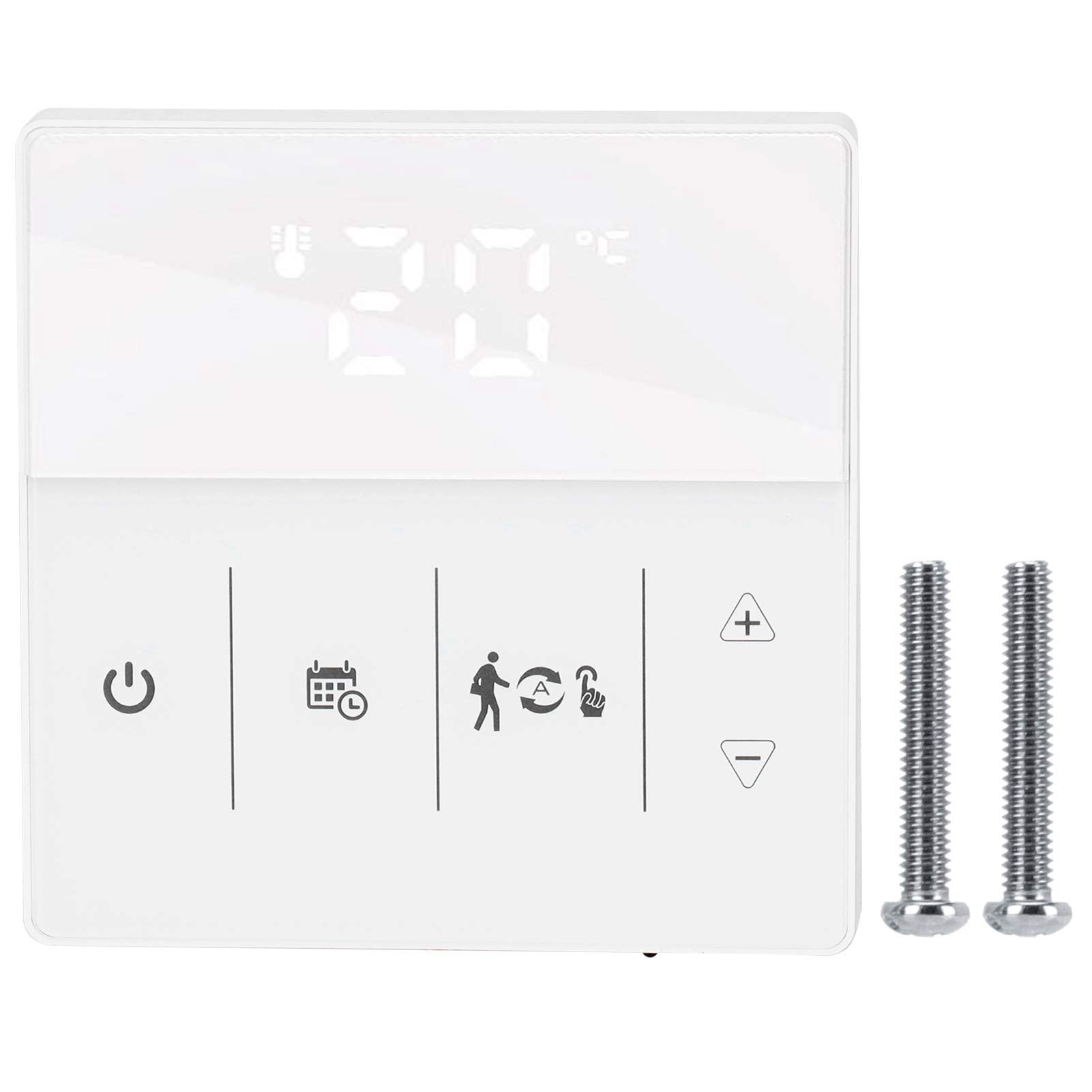 Termostato Preciso Termoregolatore a Parete per Scaldabagno Riscaldamento a Pavimento Interno, Touch Screen LCD Programmazione Settimanale per Uso Domestico, Dimensioni 86x86x11mm (#2)