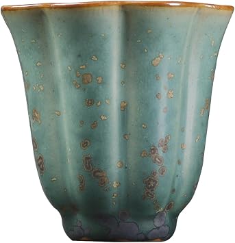 Zerodeko Ceramic Chinese Hand-cup Small Kung Fu Tea Cup 70ml Green Porcelain Teacup for Home Brewing Traditional Gongfu Tea