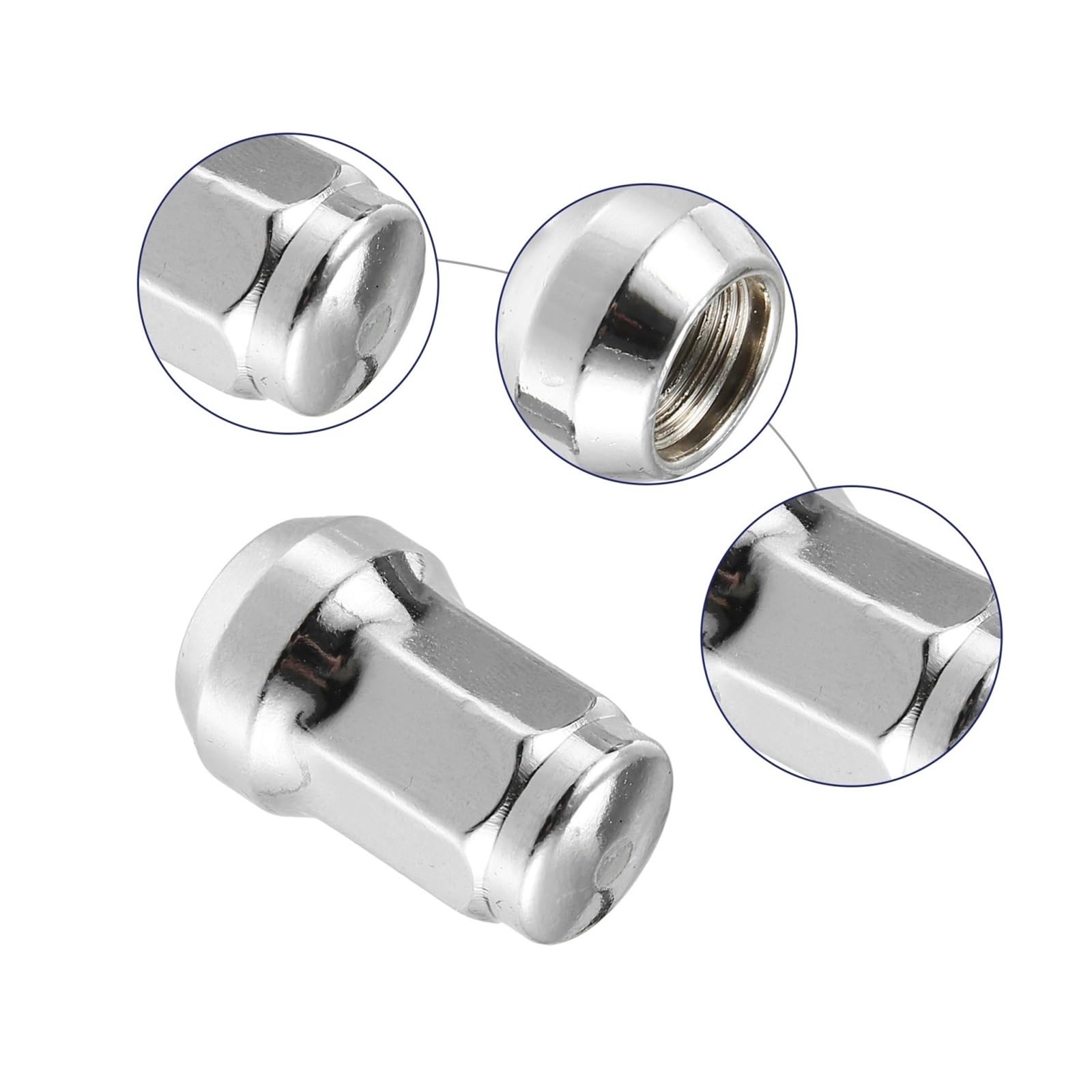 Nakrętki kół samochodowych M12x1.5 Nakrętka koła siedmiokątnego 32 mm Śruba z kluczem nasadowym Srebrny 1 zestaw Części zamienne do samochodów