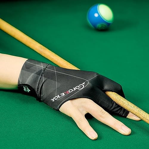 Miniatura 7 de Guantes de billar para mano derecha, guantes de billar de 3 dedos, guantes de billar para taco de piscina, guantes de billar transpirables de secado