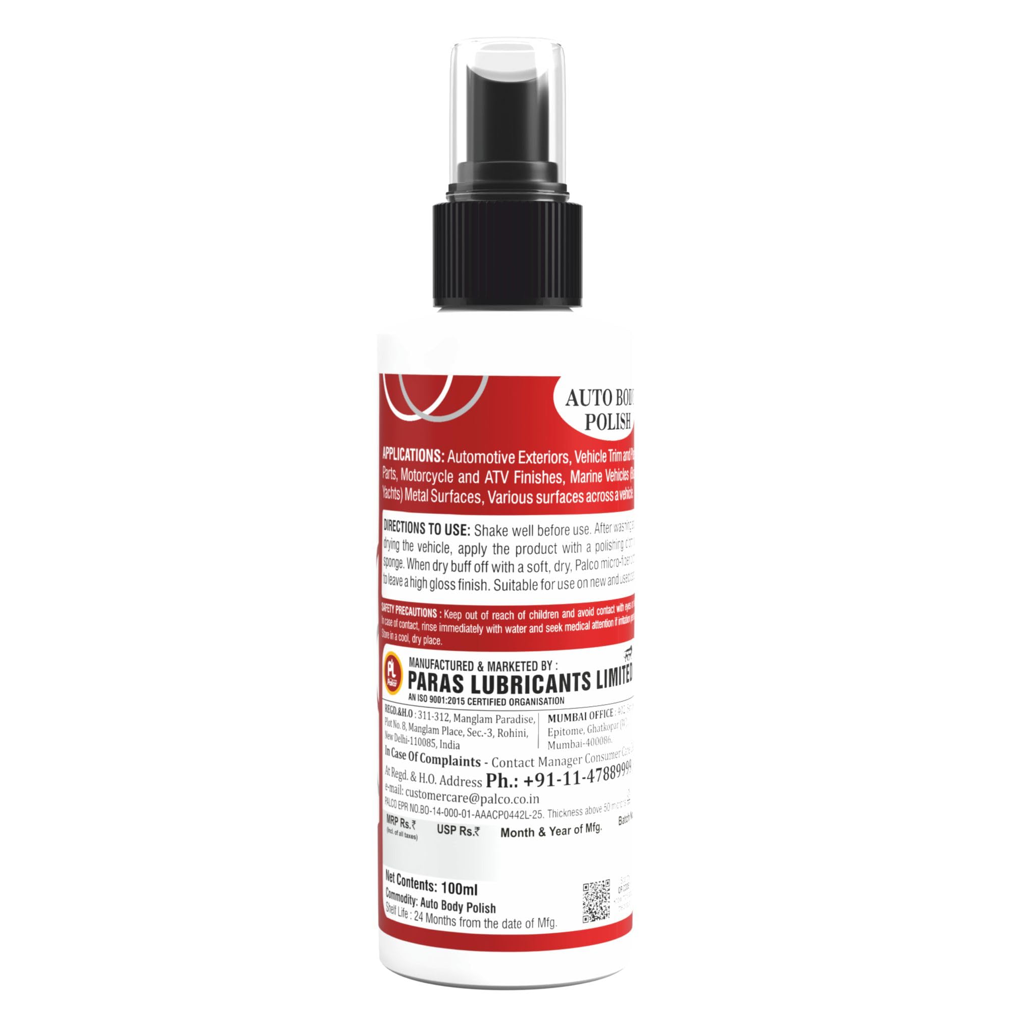 PALCO Auto Body Polish for Bike Car UV Protection Long Lasting Shine 100ml 1