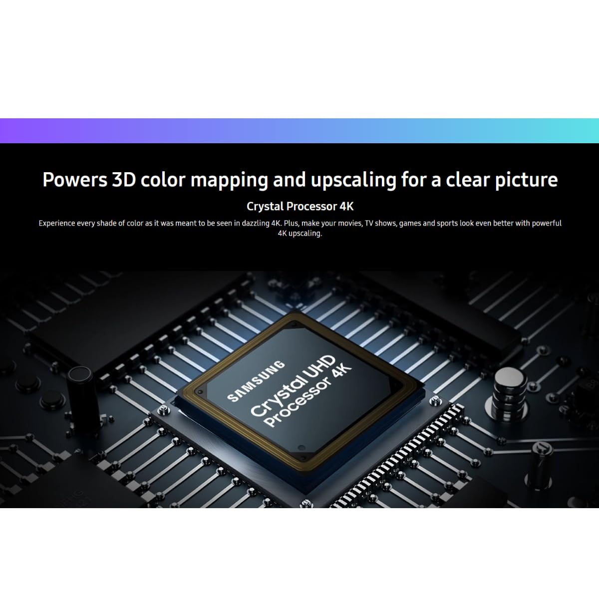 Samsung 50" Class Crystal UHD U7900F (2025) 4K Smart TV HDR 10+ Motion Xcelerator Bluetooth Bixby, Alexa, Google Assistant with Wall Mount(Renewed)