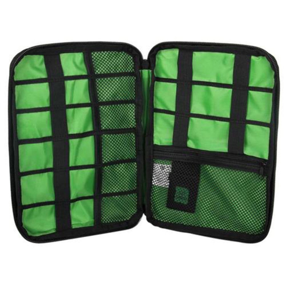 Étui De Rangement De Grande Capacité Pour Clé USB, Carte Mémoire SD Et Disque Dur Externe, Noir/blanc, Maille